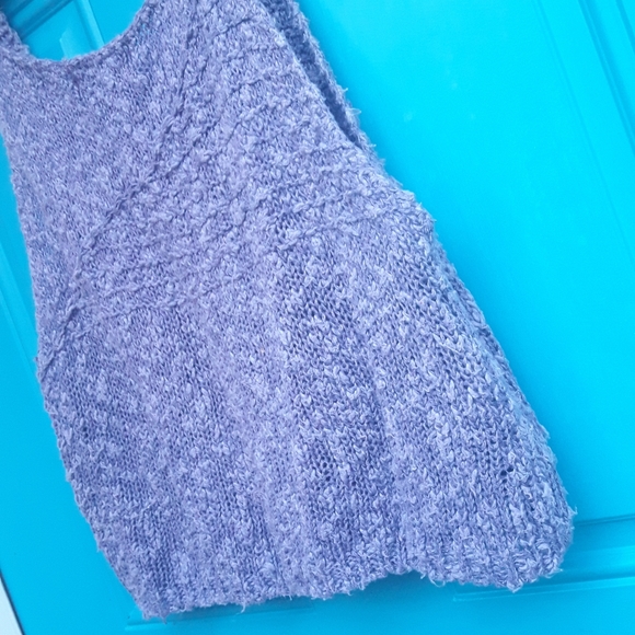 Boho Tank Sweater Vintage Bibb Style Knit Top - Picture 8 of 14
